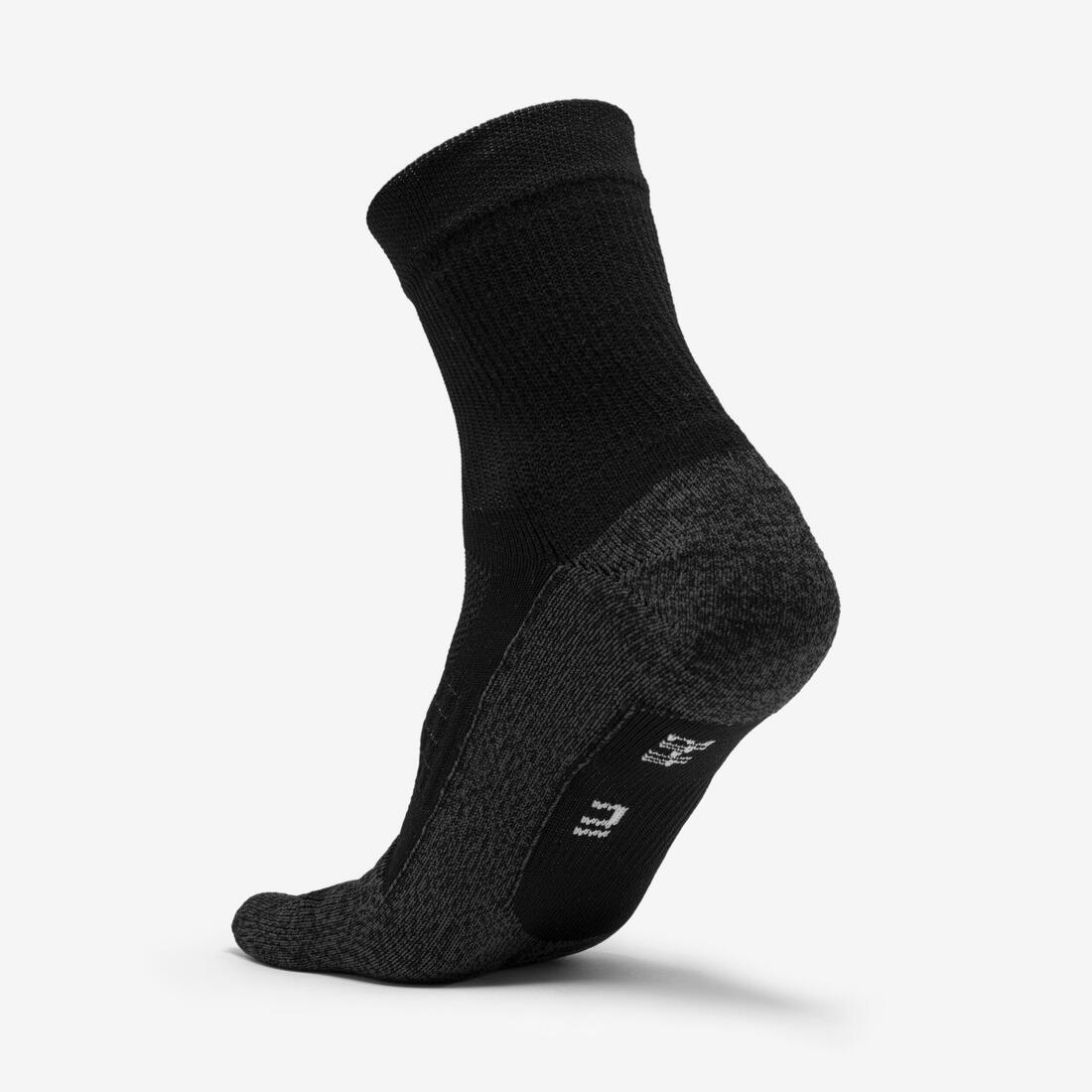 Chaussettes de running 5 doigts noires jaunes