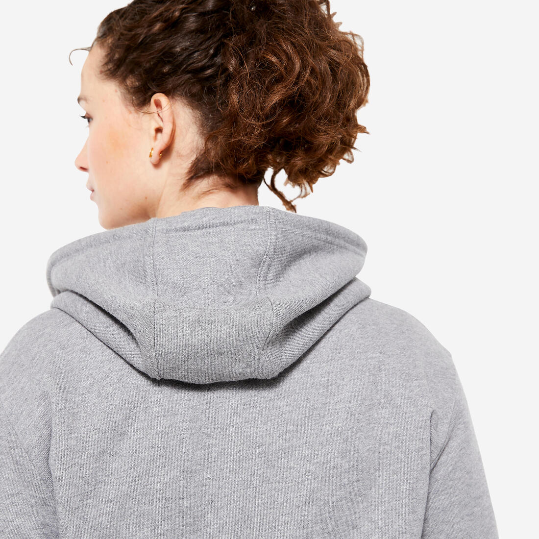 Sweat à capuche en coton fitness femme