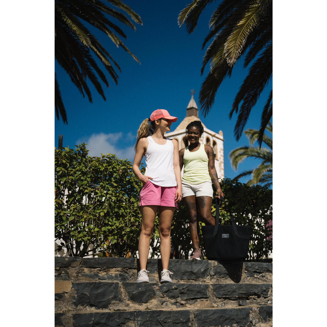 Short Fitness Femme - 520 Gris chiné clair