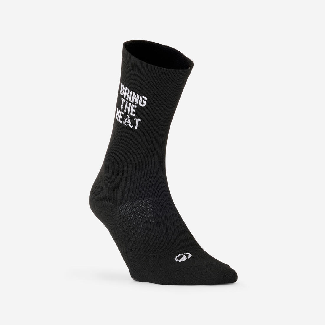 Chaussettes de fitness mi-mollet x5, noir imprimé