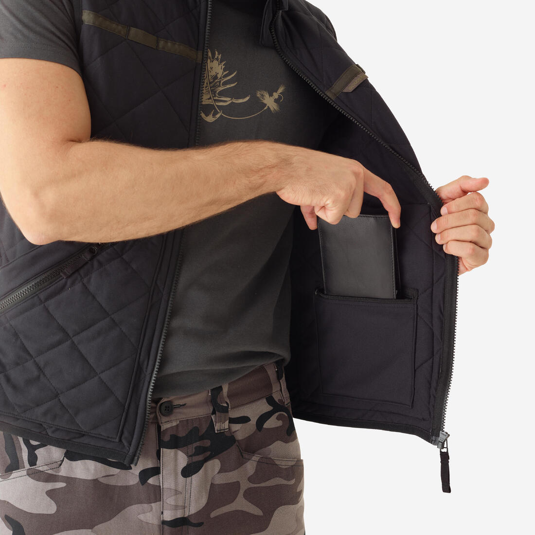 Gilet chasse matelassé silencieux 500.