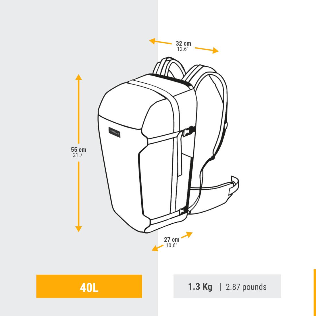 Sac à dos de voyage 40L, Travel 500 Organizer