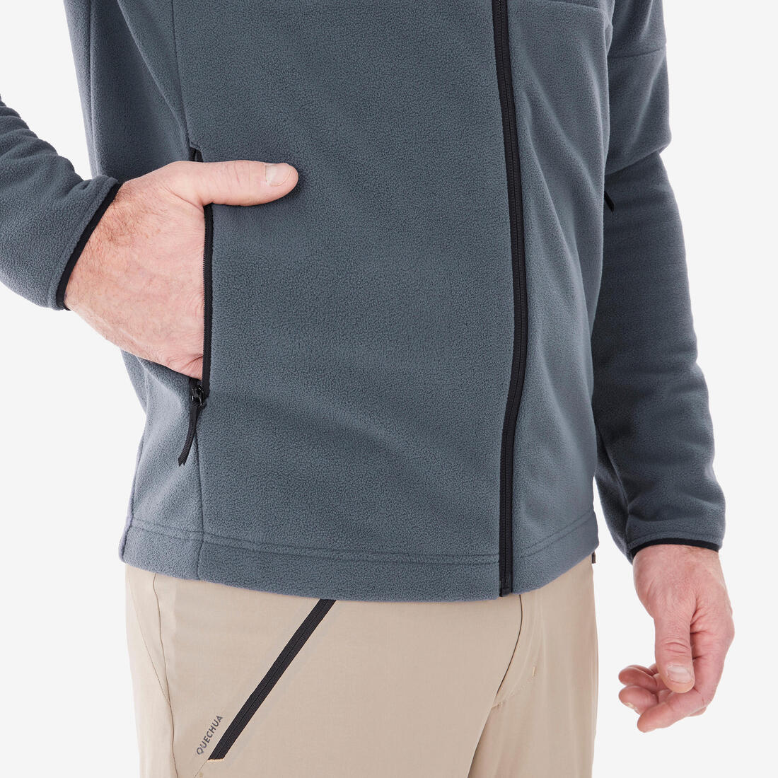 Polaire de randonnée montagne homme, MH500 full zip