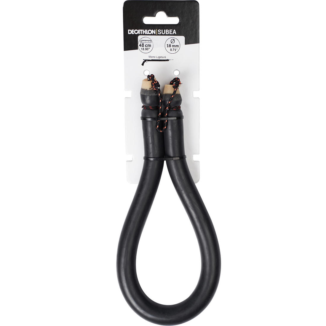 Mono sandow ligaturé Ø18MM 48CM POUR ARBALÈTE DE 75 CM DE CHASSE SOUS MARINE