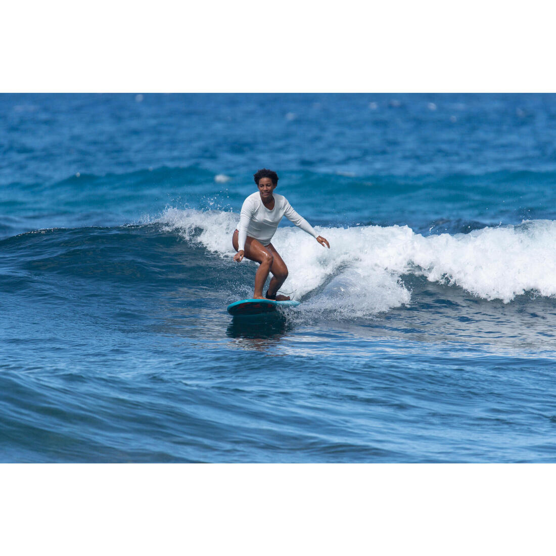 TEE SHIRT ANTI UV SURF MALOU MANCHES LONGUES FEMME GREIGE (SANS TEINTURE)