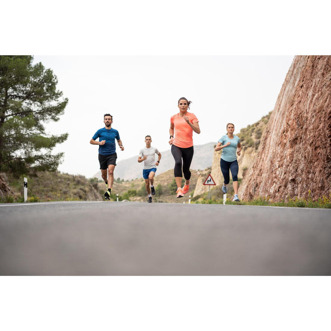 T-shirt running & trail sans couture femme - kiprun run 500 confort