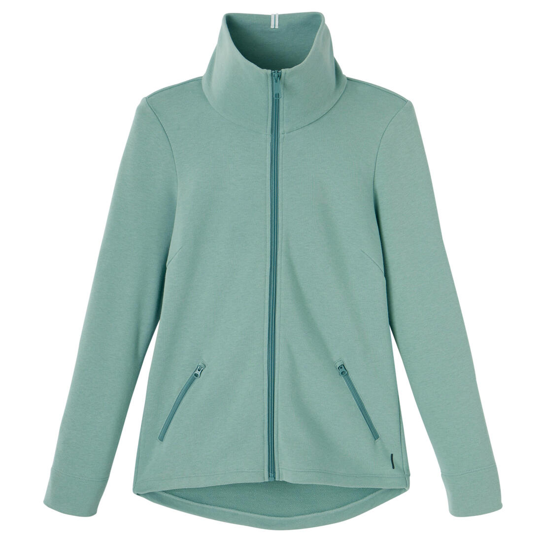 Sweat Zippé col haut Fitness Rose