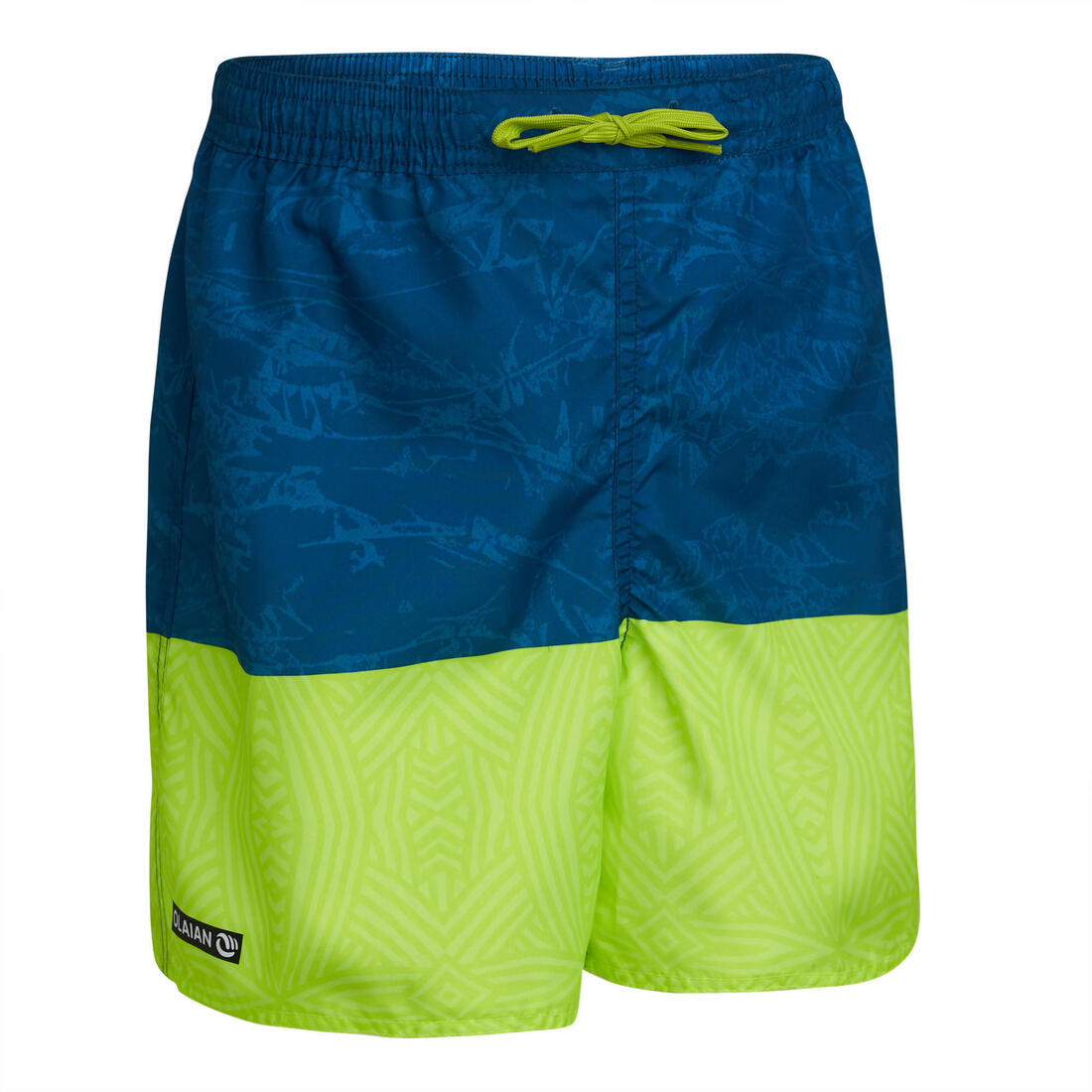Short de bain 100 bleu noir
