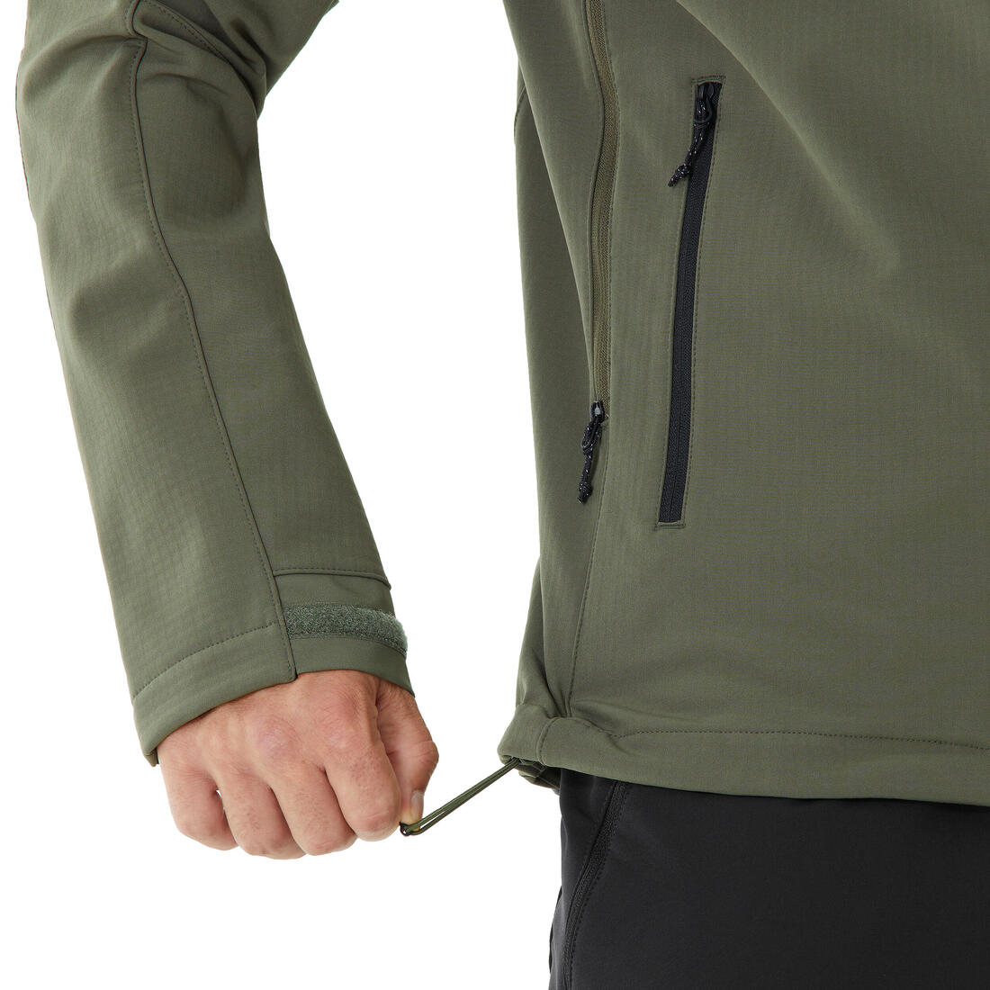 Veste de trek coupe-vent softshell homme, MT500 khaki