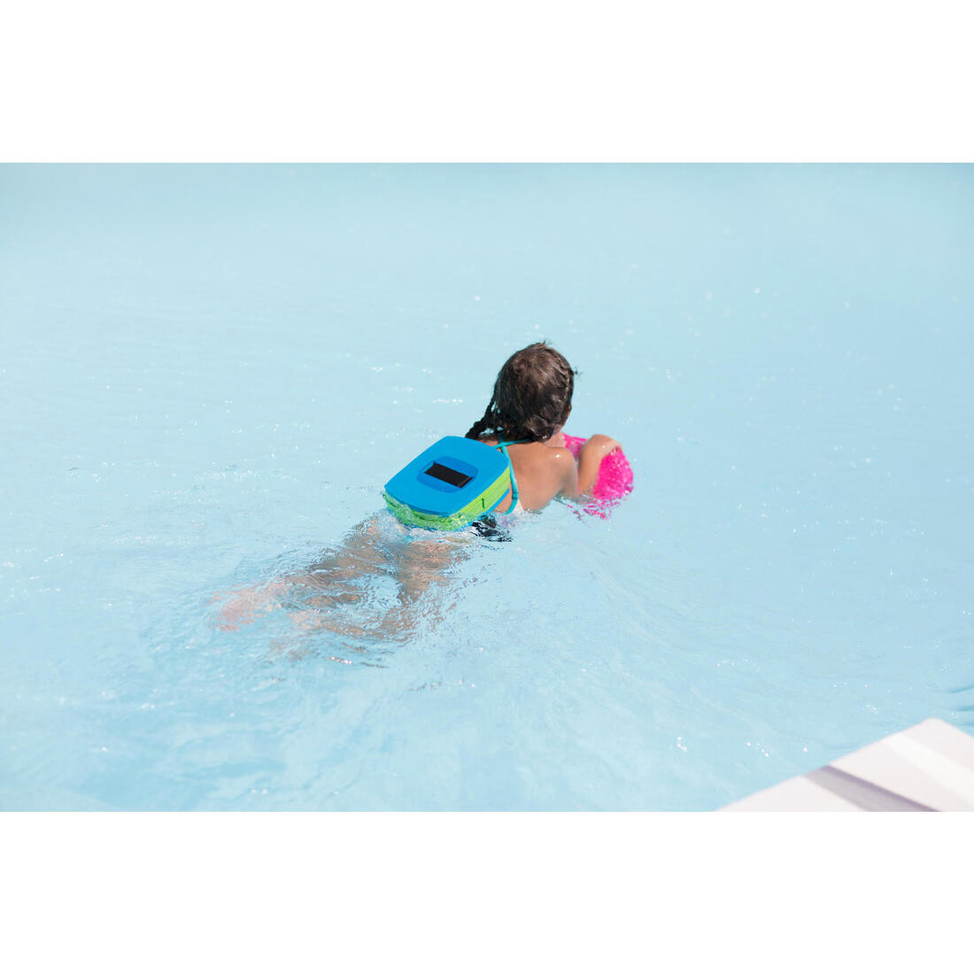 Ceinture de natation bleu vert 30-60 kg avec flotteur amovible