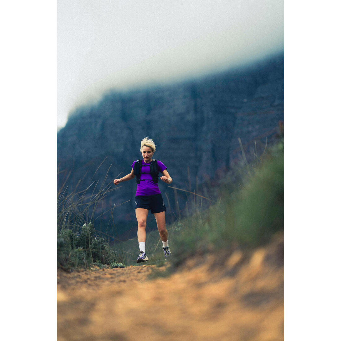 T-shirt running & trail sans couture femme - kiprun run 500 confort slim