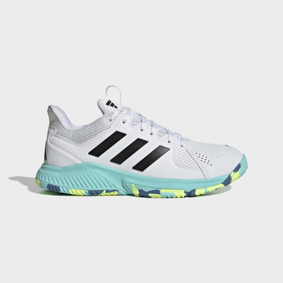 Chaussuresde handball Adulte - adidas Court Flight blanc/jaune/bleu