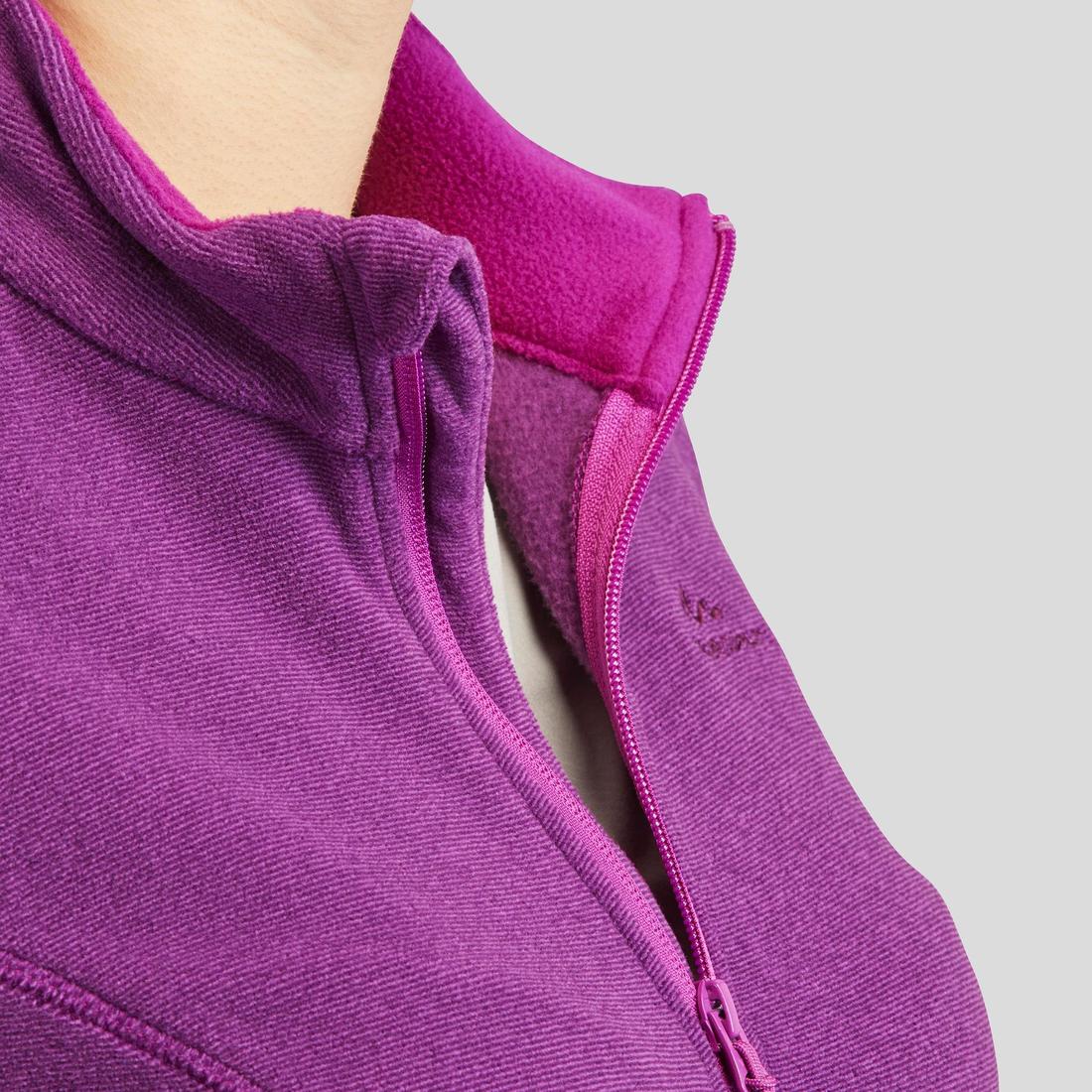 Polaire de randonnée montagne femme, MH100 full zip