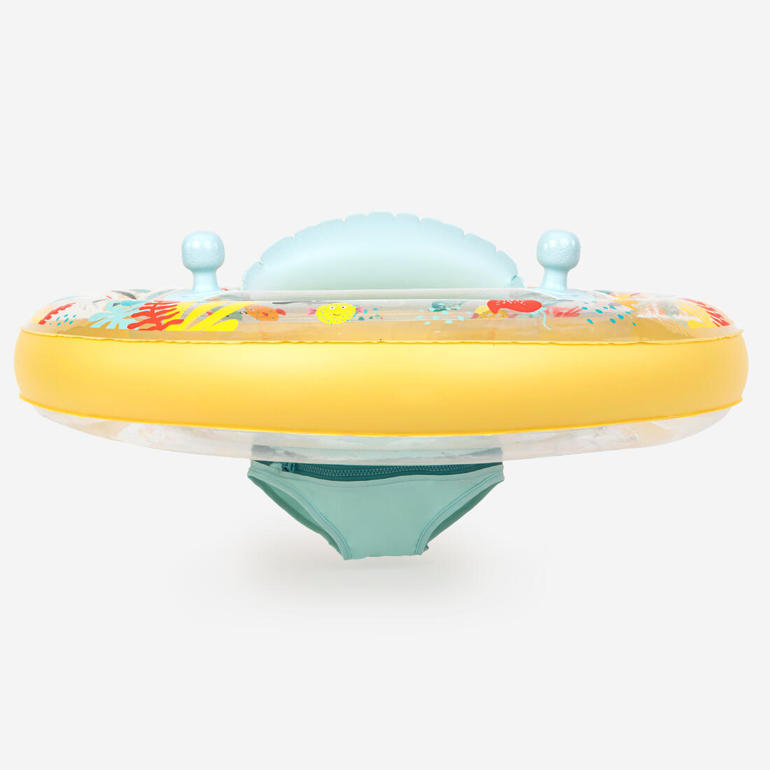 Bouée siège de piscine avec poignées Bébé 7-15kg - allfish jaune