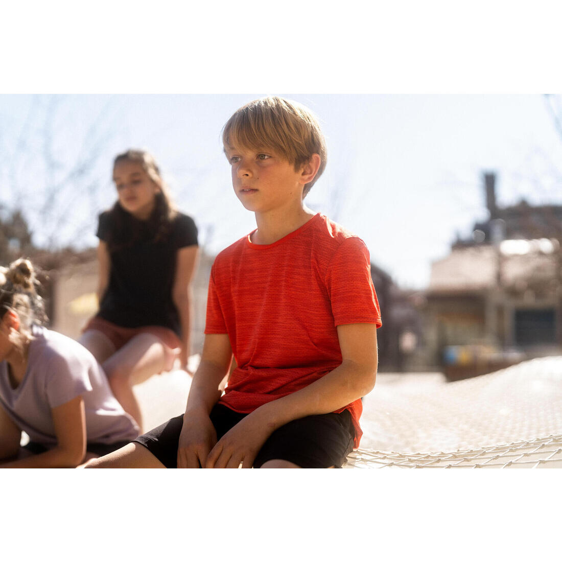 T-shirt enfant synthétique respirant - 500 marine