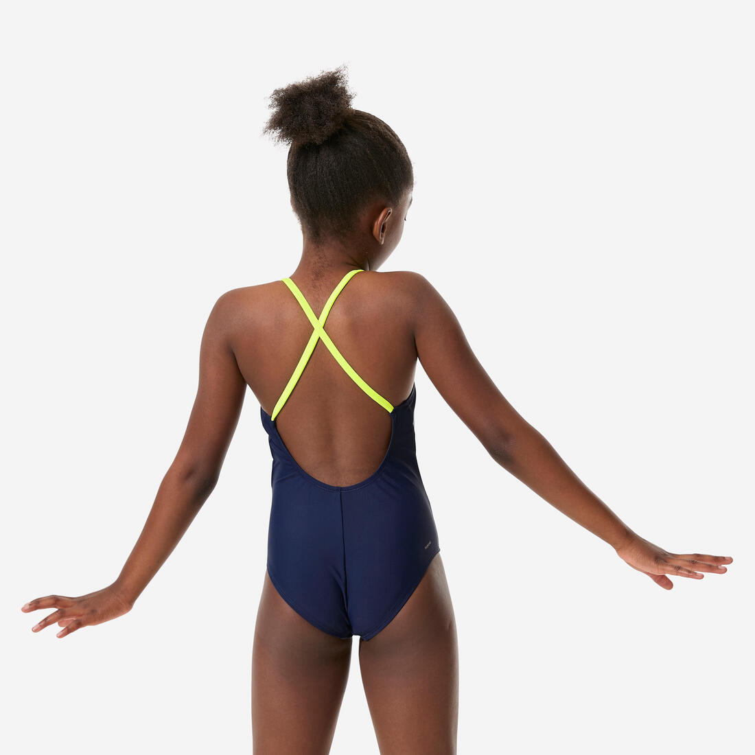 Maillot de bain 1 pièce natation Fille enfant, Lila magic marine
