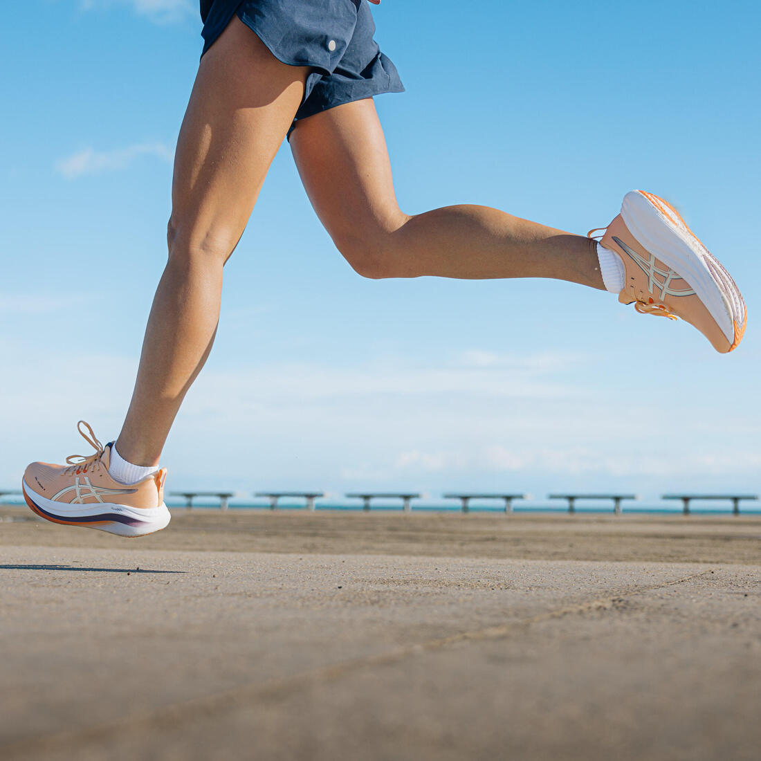 Chaussure de running Femme, Asics Gel-Ziruss abricot et