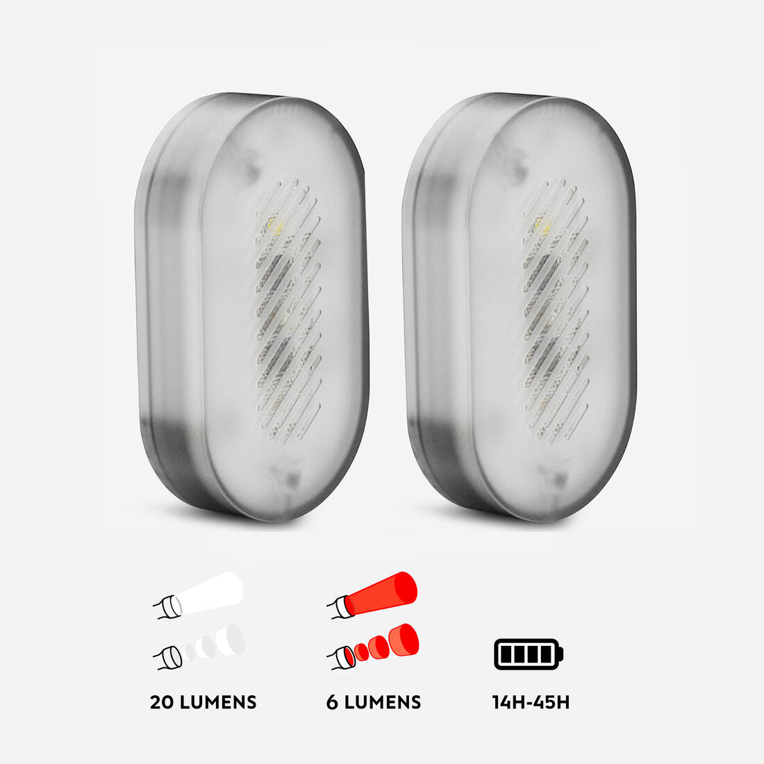 2 ECLAIRAGES VELO SL510 AVANT/ARRIERE NOIR USB CLIP