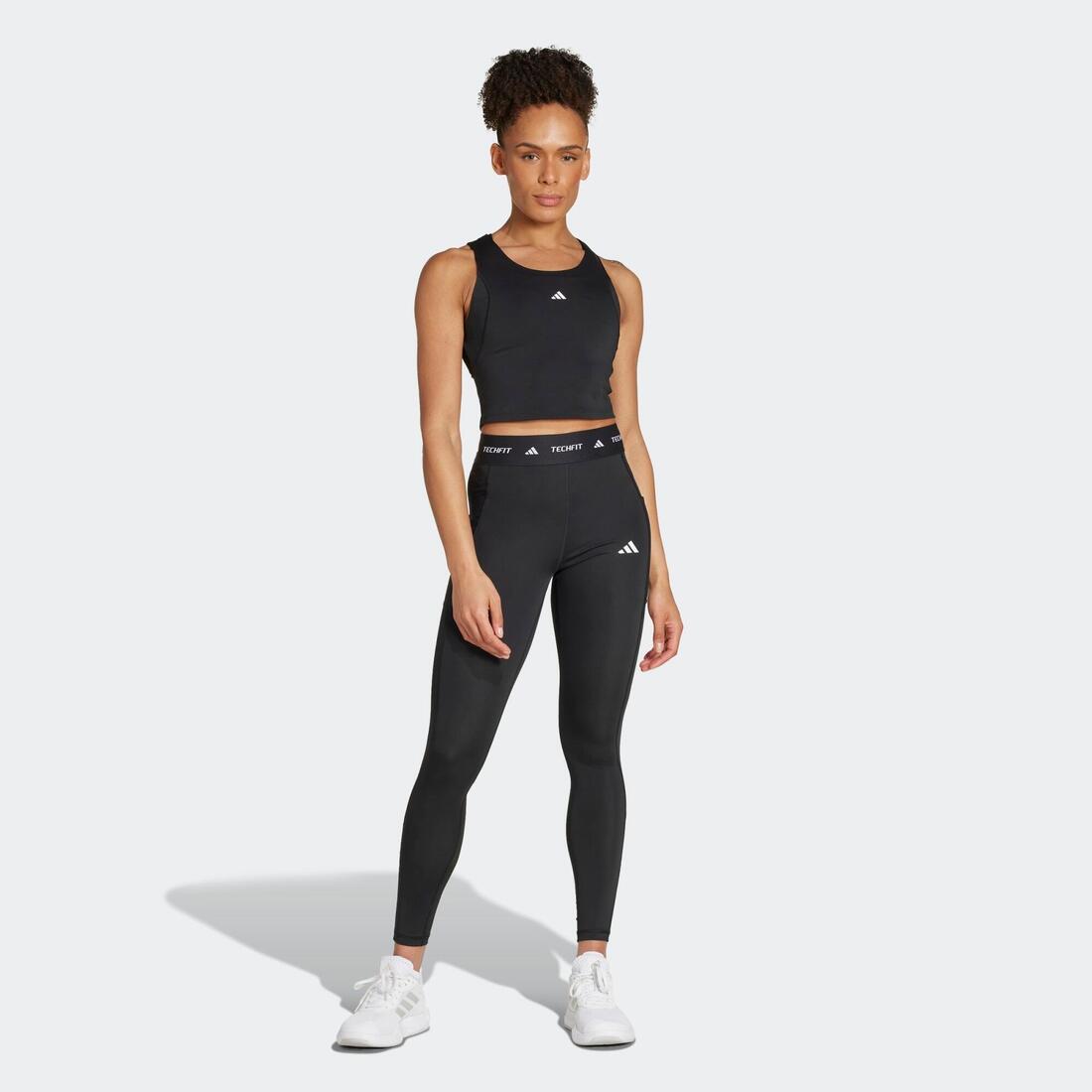 Débardeur de fitness femme, noir