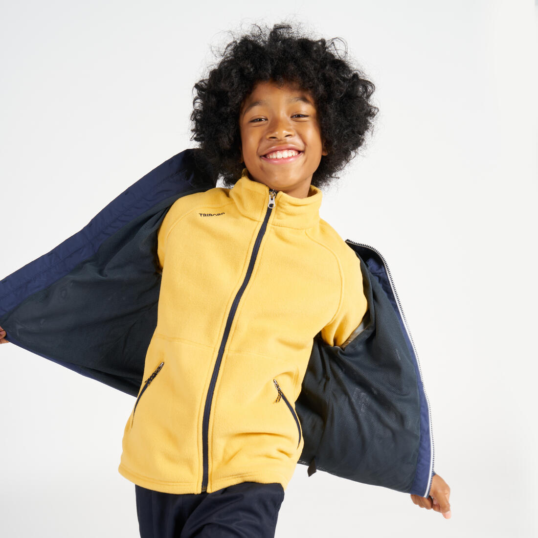 Veste imperméable et coupe vent de voile enfant, 100 navy