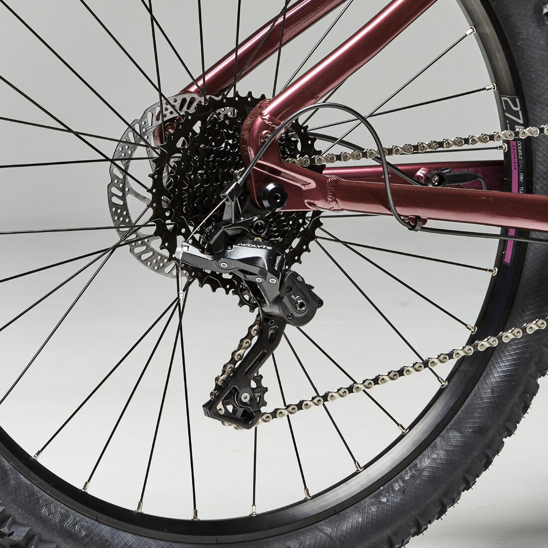 vélo VTT électrique semi-rigide 27,5" - E-ST 500 prune