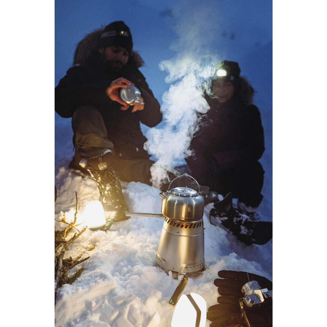 Bouilloire 500 acier inox 1 litre, pour le camping, le bivouac et la randonnée.