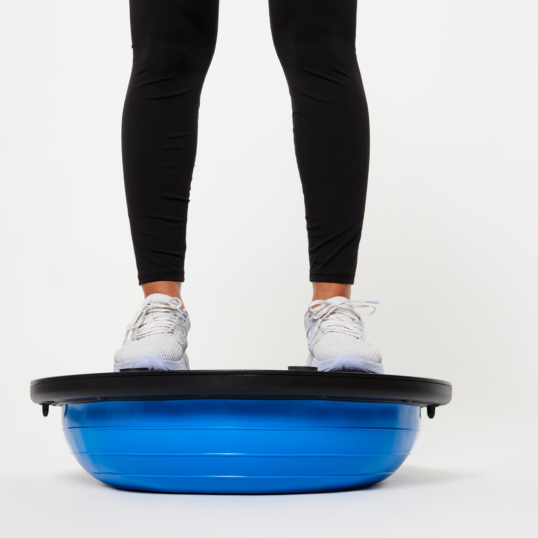 Station d'équilibre fitness réversible avec élastiques, bleu