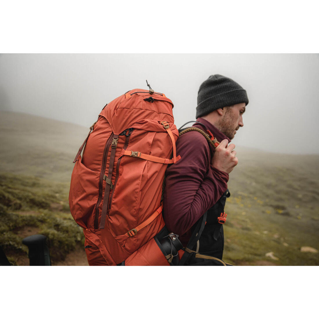 Sac à dos de trekking homme 60+10l - mt500 air