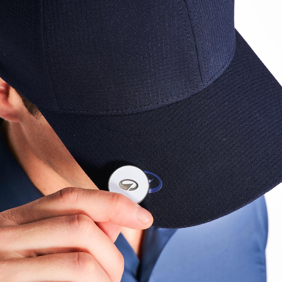 Casquette de golf marque-balle, noire