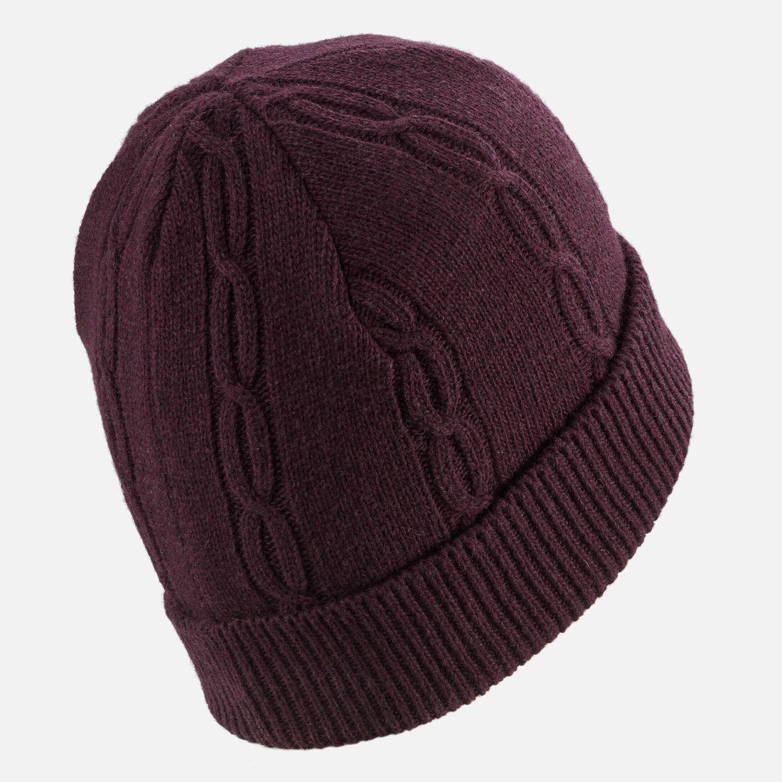 Bonnet en laine adulte, TORSADE 900 bordeaux