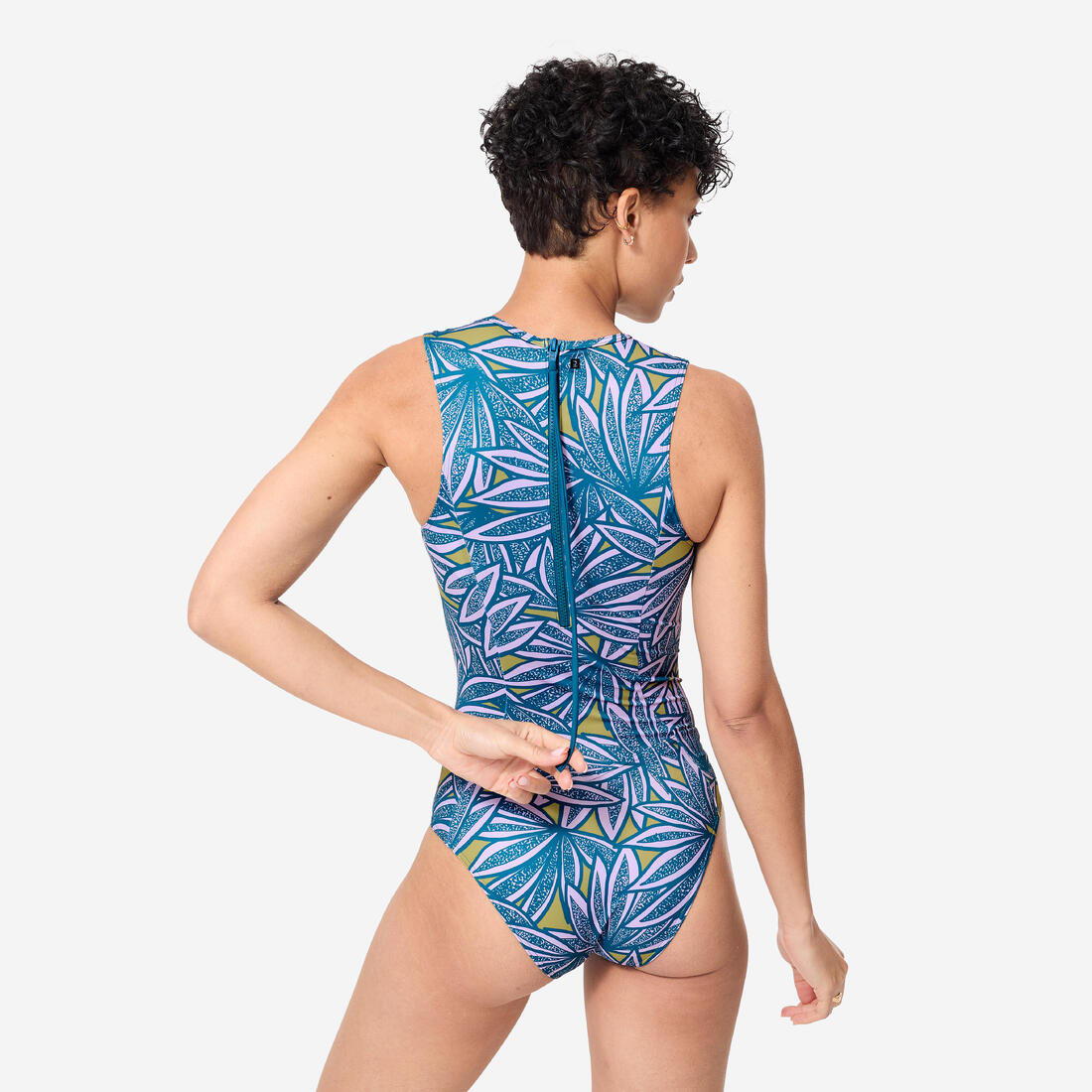 Maillot de bain de surf 1 pièce Femme - Carla noir et