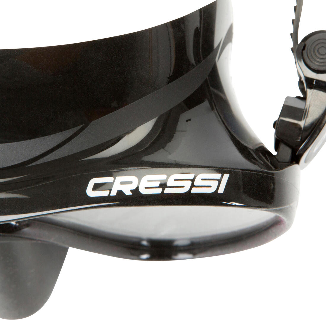 Masque Plongée CRESSI Frameless, sans cerclage avec surmoulage - F1 noir
