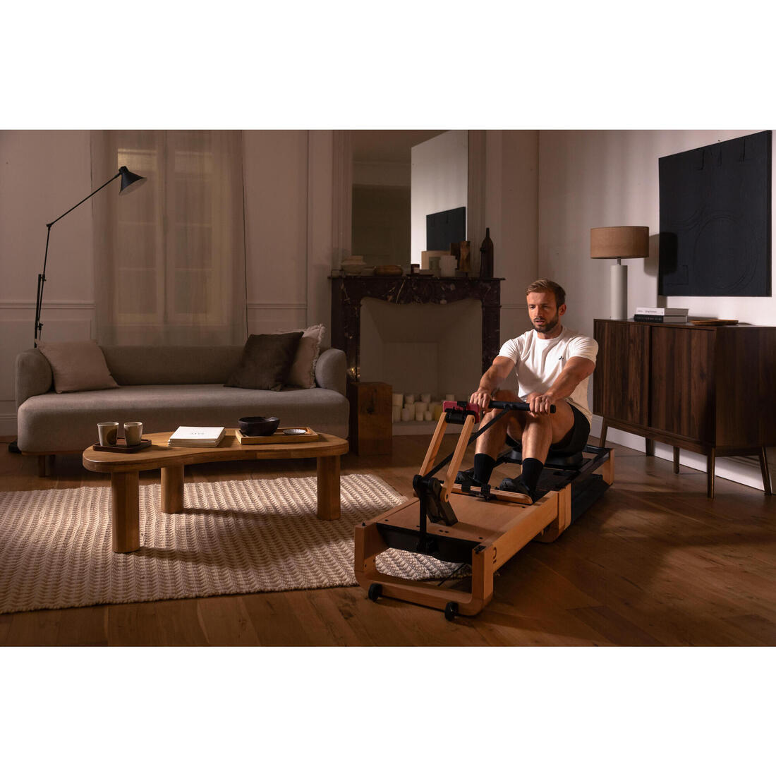 Rameur banc woodrower 3 en 1, auto-alimenté, connecté et garanti par Decathlon
