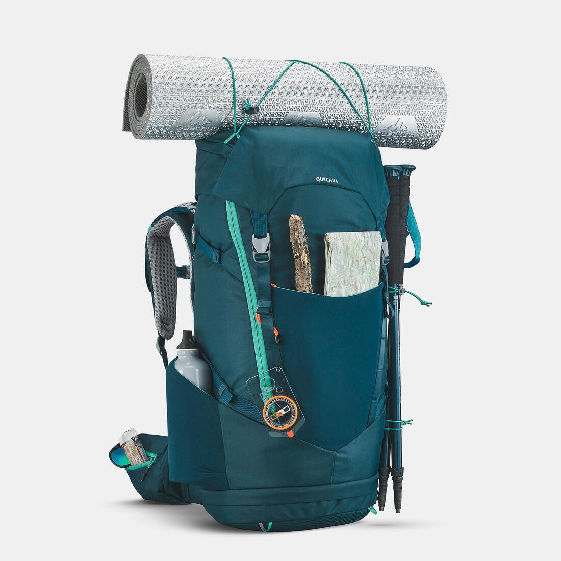 Sac à dos de randonnée 40+10L confortable et ventilé enfant, MH900