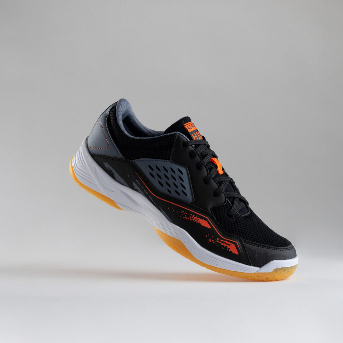 Chaussures de handball Homme - H100 gris noir orange