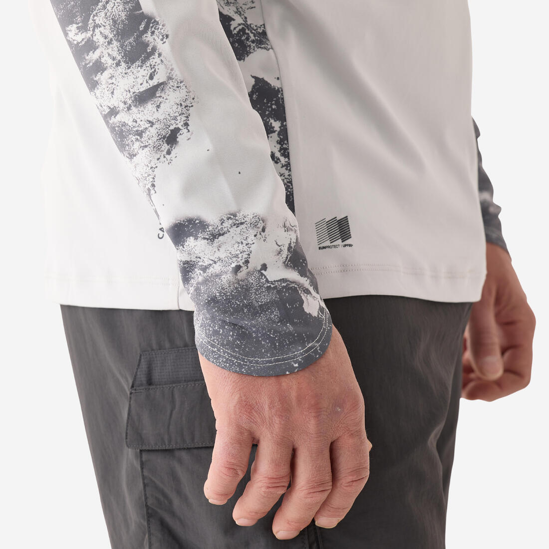 Tee-shirt de pêche anti-uv 500 capuche