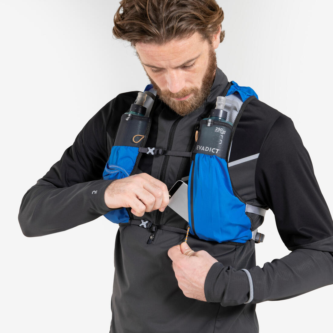 SAC TRAIL RUNNING 5L TURQUOISE - VENDU AVEC POCHE À EAU 1L