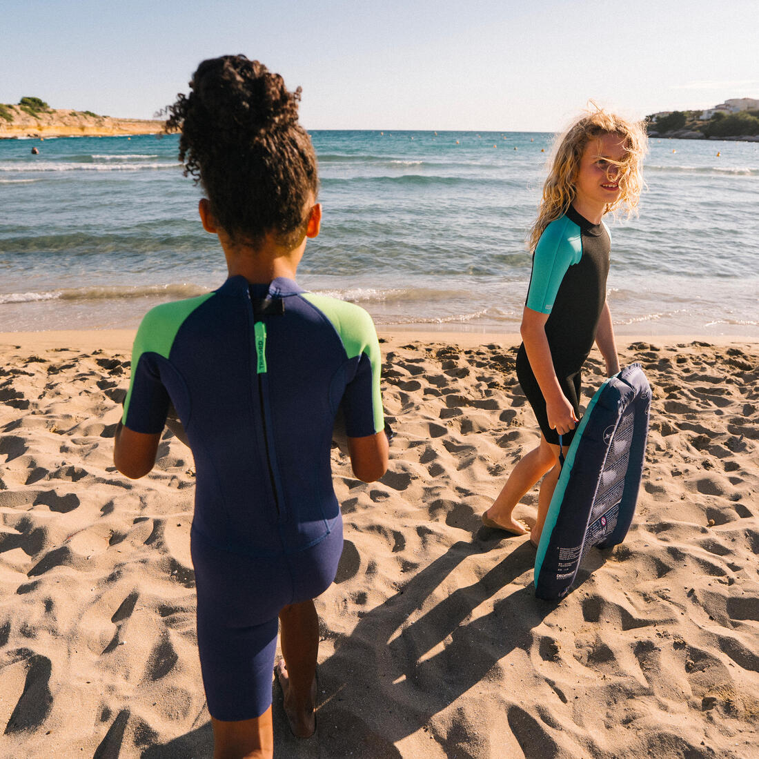 Combinaison shorty surf caoutchouc naturel Yulex 1,5mm enfant, 100