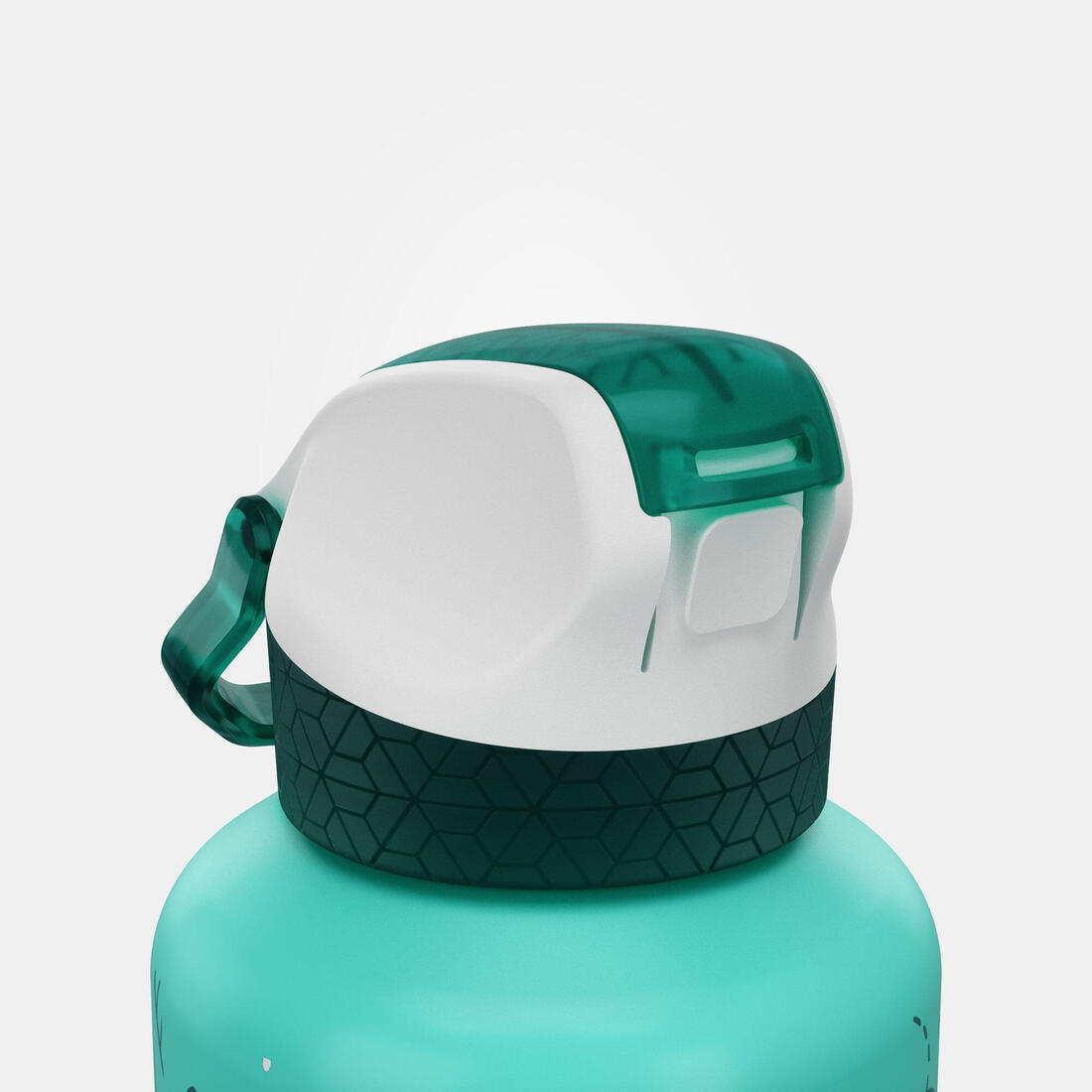 Gourde alu enfant 0,6L, bouchon instantané, pipette et paille, en alu recyclé