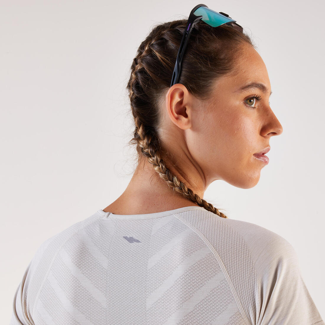 T-shirt running & trail sans couture femme - kiprun run 500 confort slim