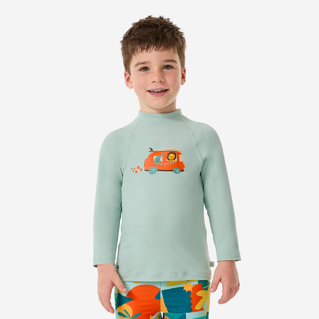 T-shirt anti uv bébé manches longues imprimé savane