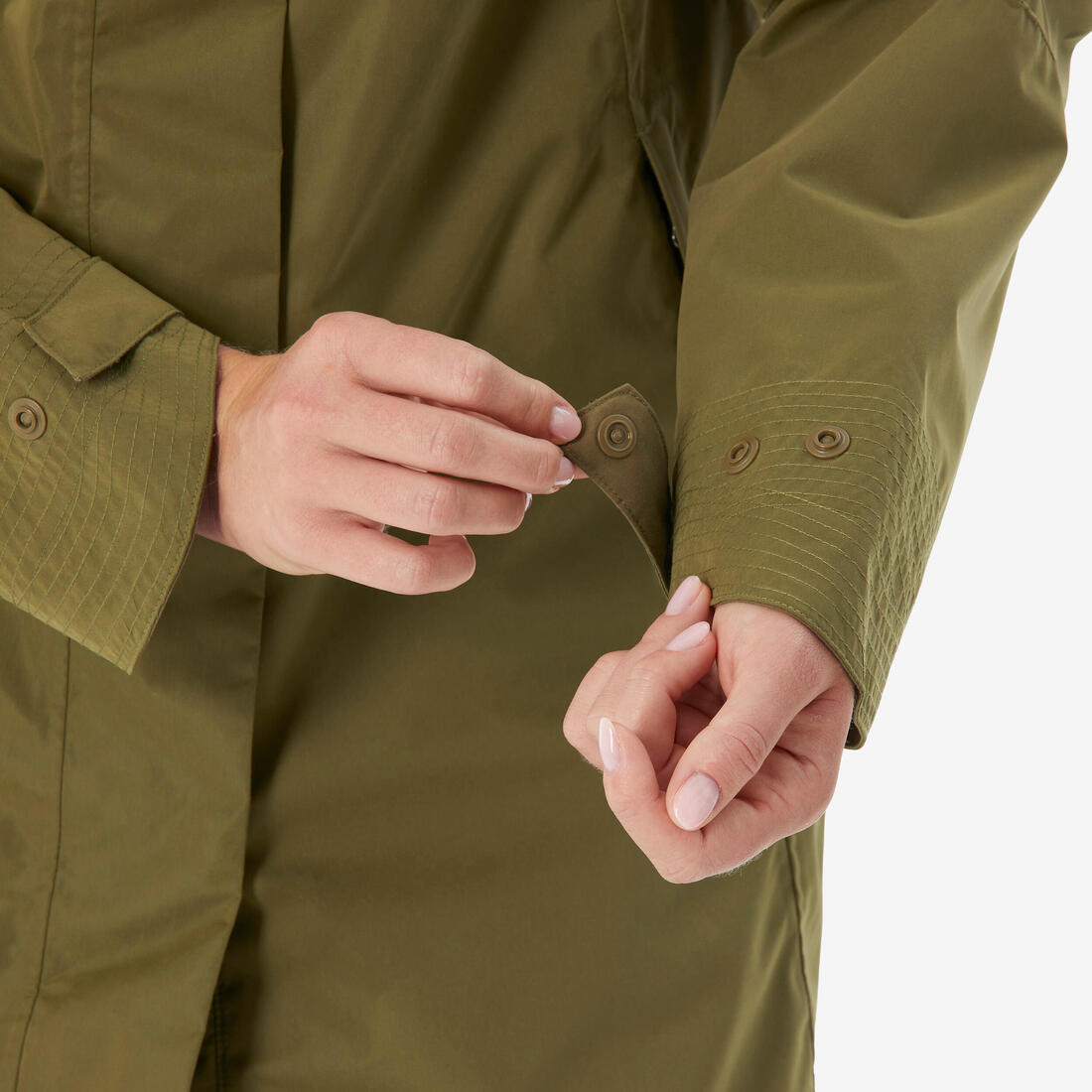 Veste longue imperméable femme, NH500
