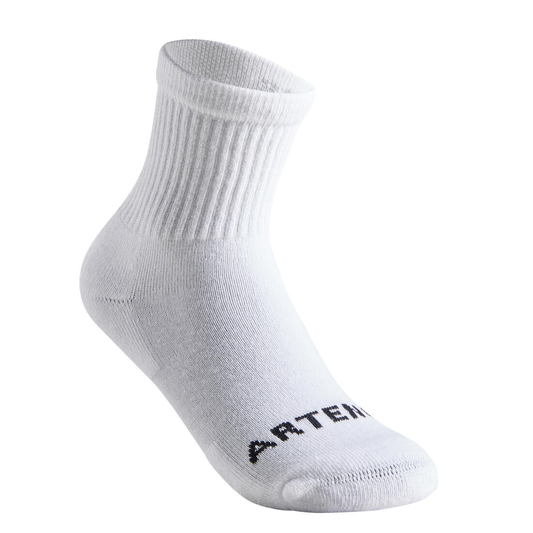 CHAUSSETTES SPORTS DE RAQUETTES HAUTES ENFANT ARTENGO RS 100 BLANCHE LOT DE 3