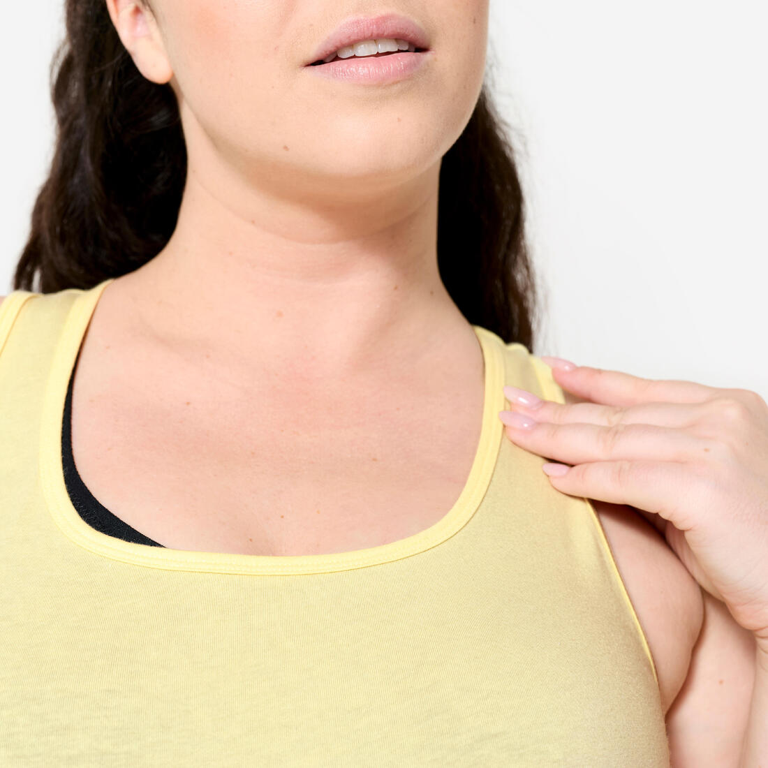 Débardeur slim col rond fitness femme