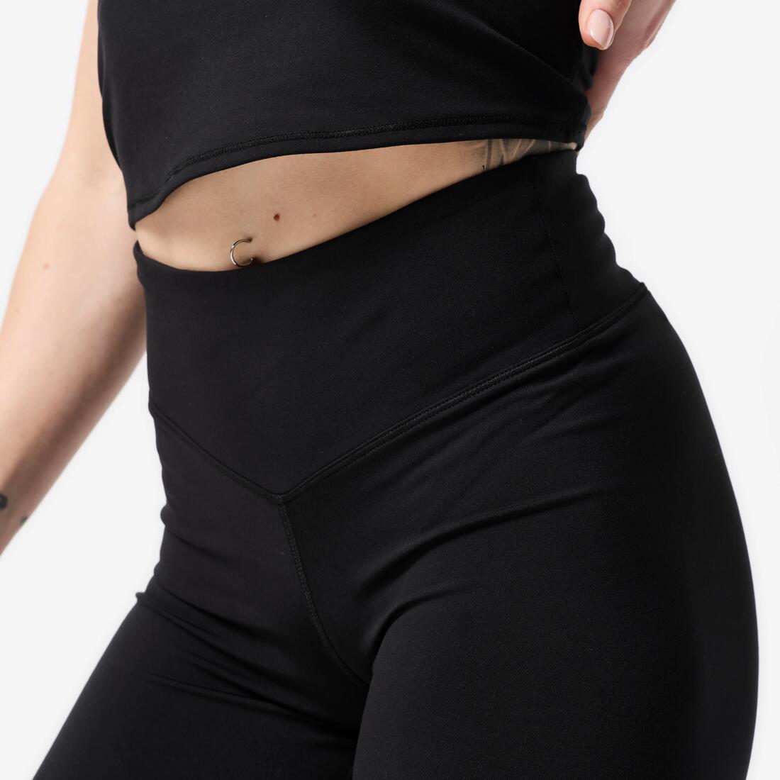 Short de musculation froncé femme
