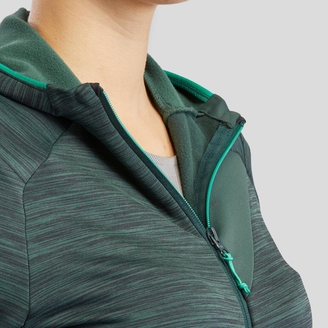 Veste polaire fine de randonnée - mh520 light - femme