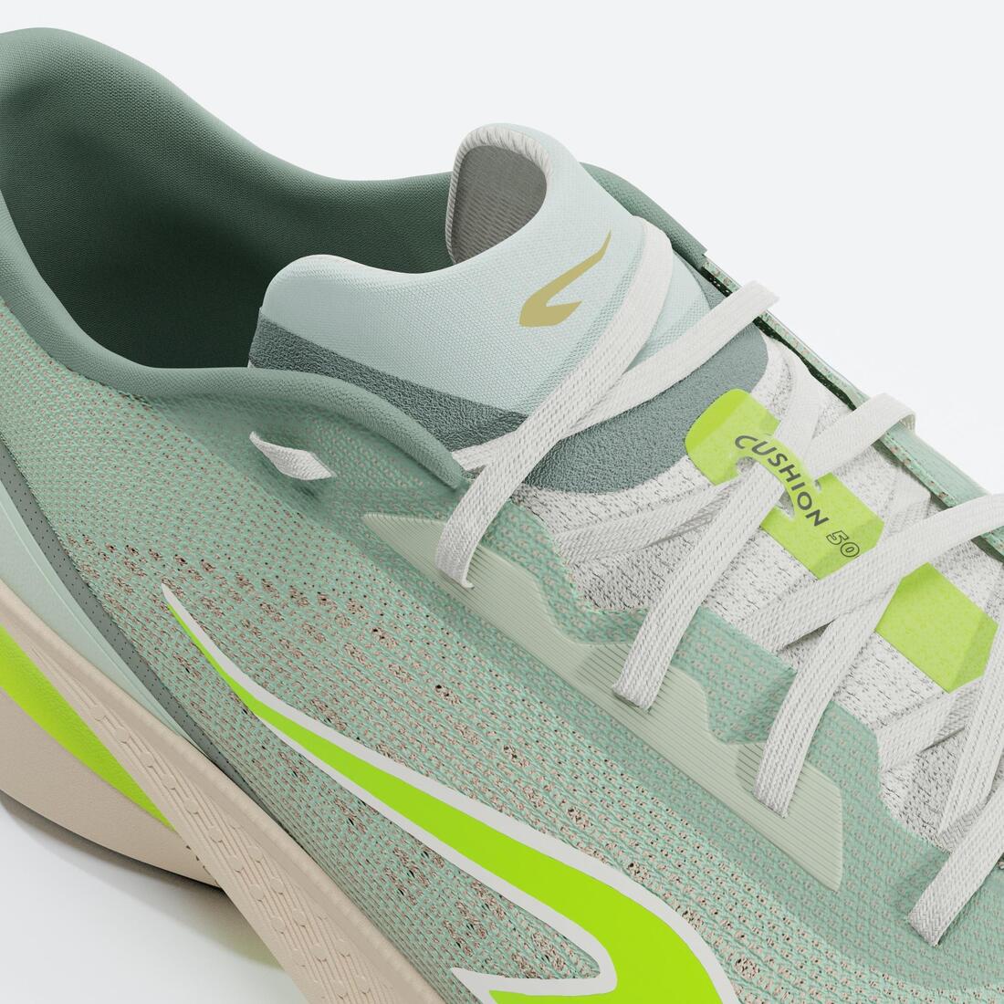 Chaussures de Running Femme, Kiprun Cushion 500 Blanche