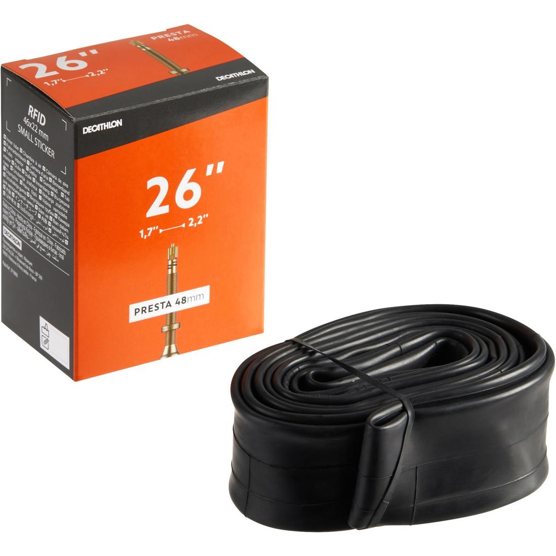Chambre a air 26x1,7/2,2 valve presta 48mm