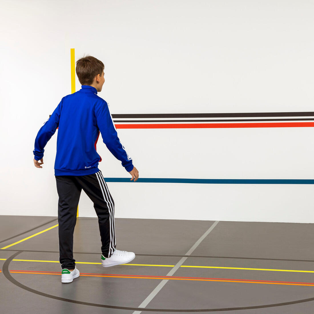 Survêtement colorblock de sport adidas enfant bleu rouge
