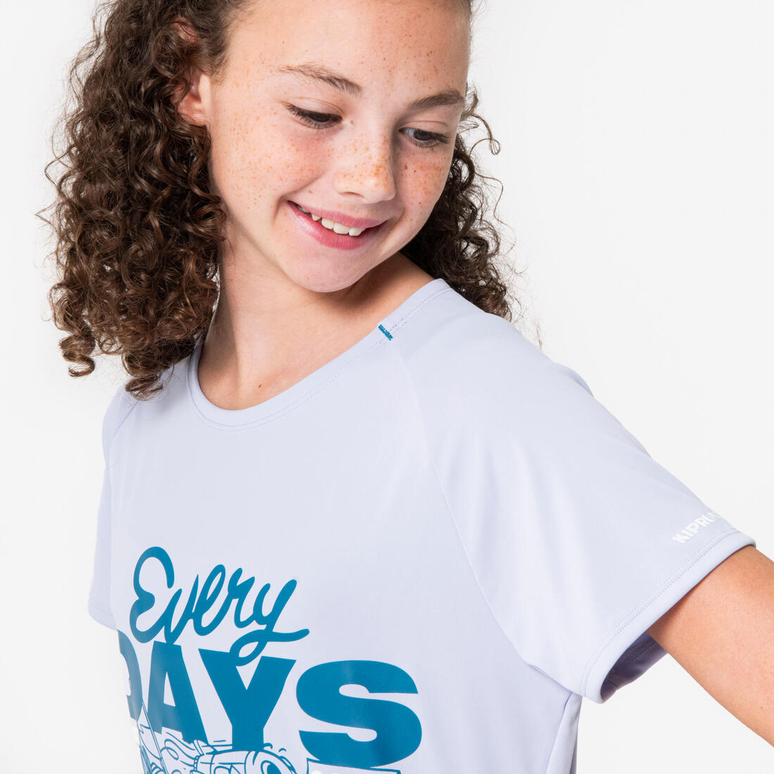 T-shirt de running respirant Fille - KIPRUN DRY+ 500 pastel